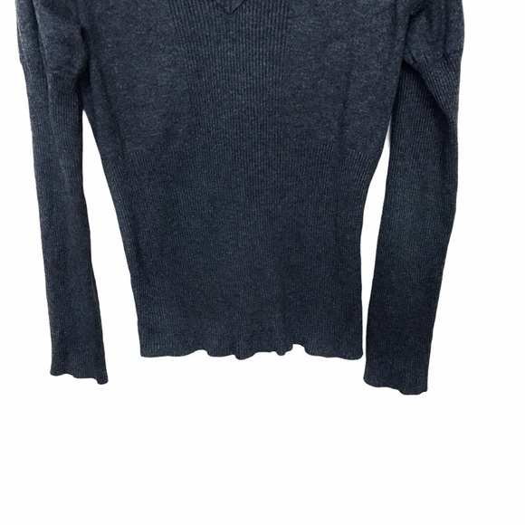 RGL New York Gray Ribbed V Neck Sweater - Picture 7 of 9